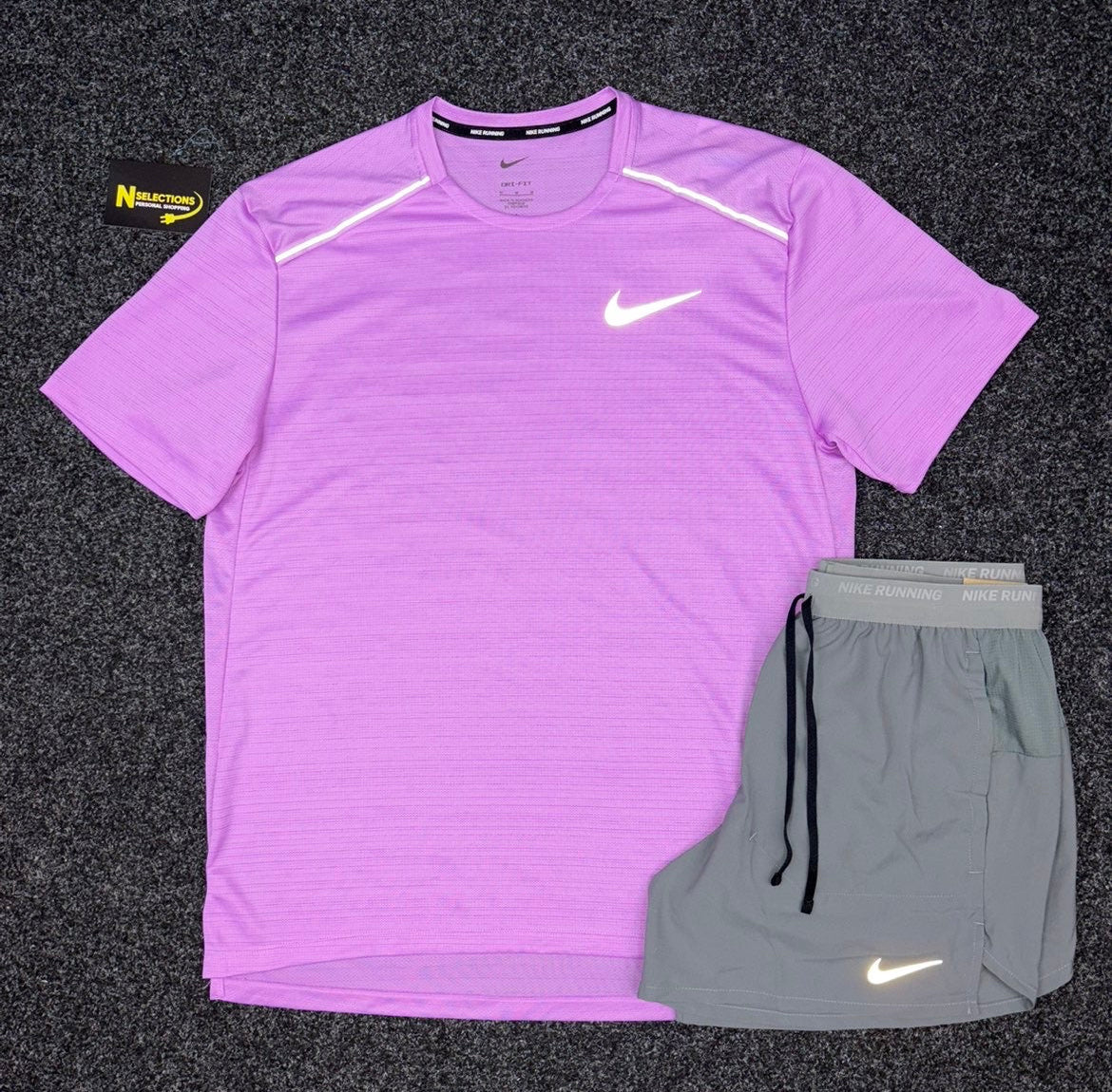 Lavender Nike Miler Short Set