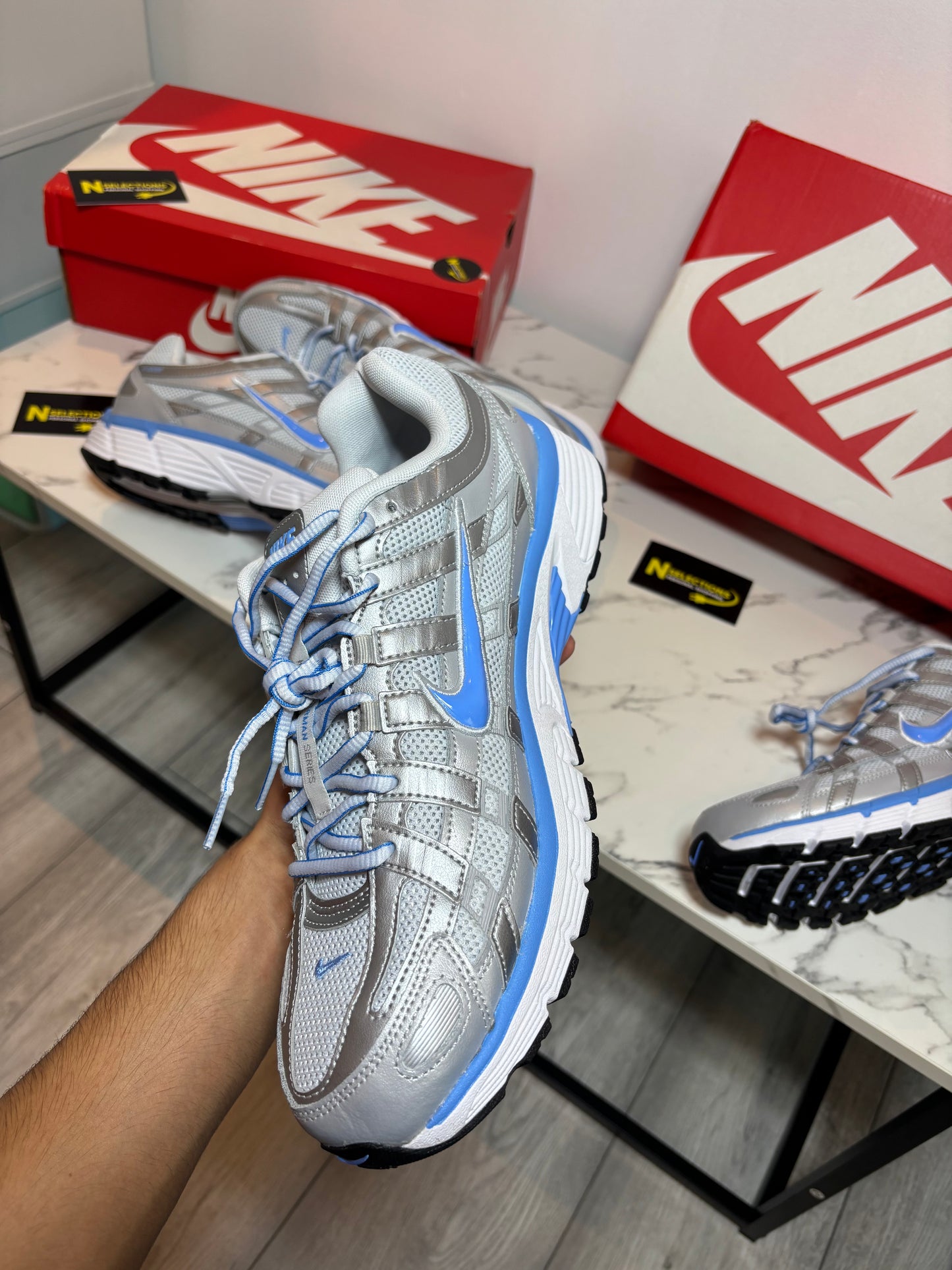 Metallic/Blue Nike P6000