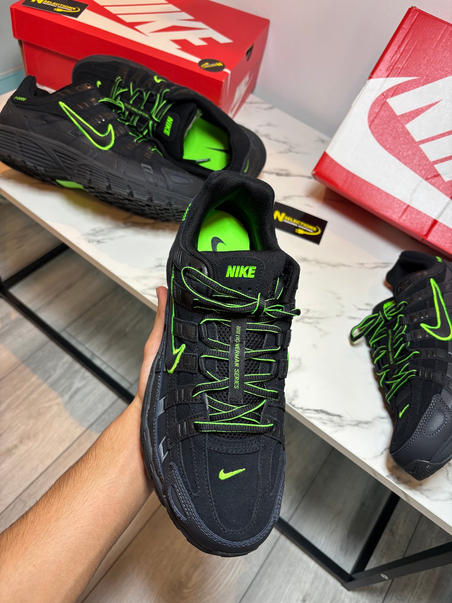 Black/Green Nike P6000