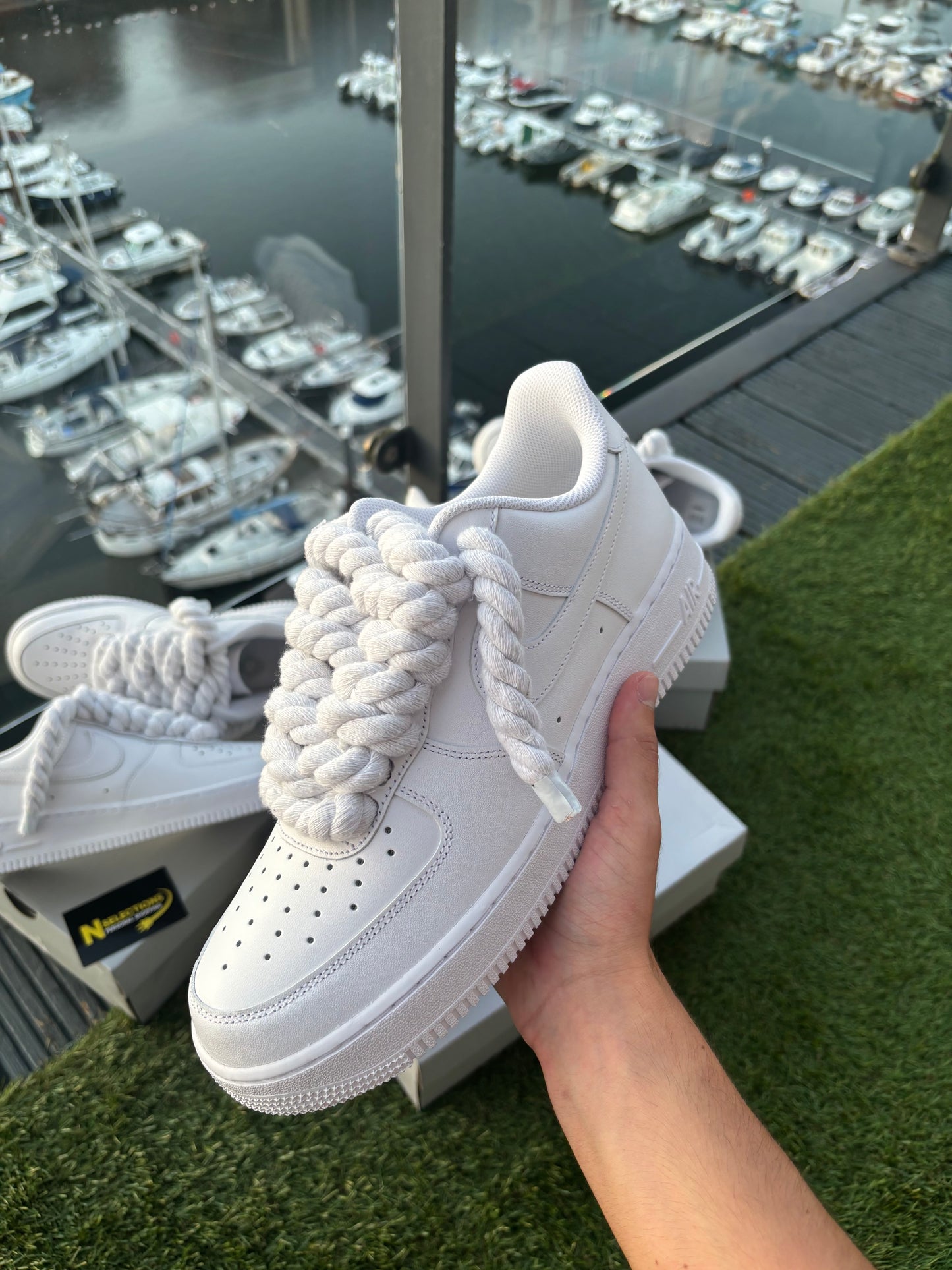 Roped AirForce 1 White