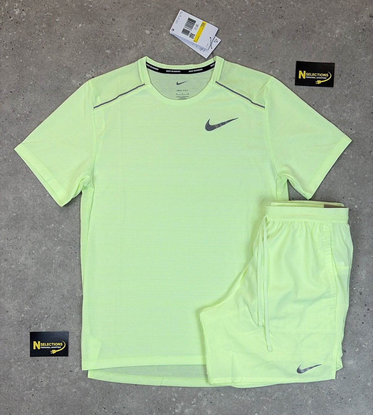 Neon Nike Miler Short Set