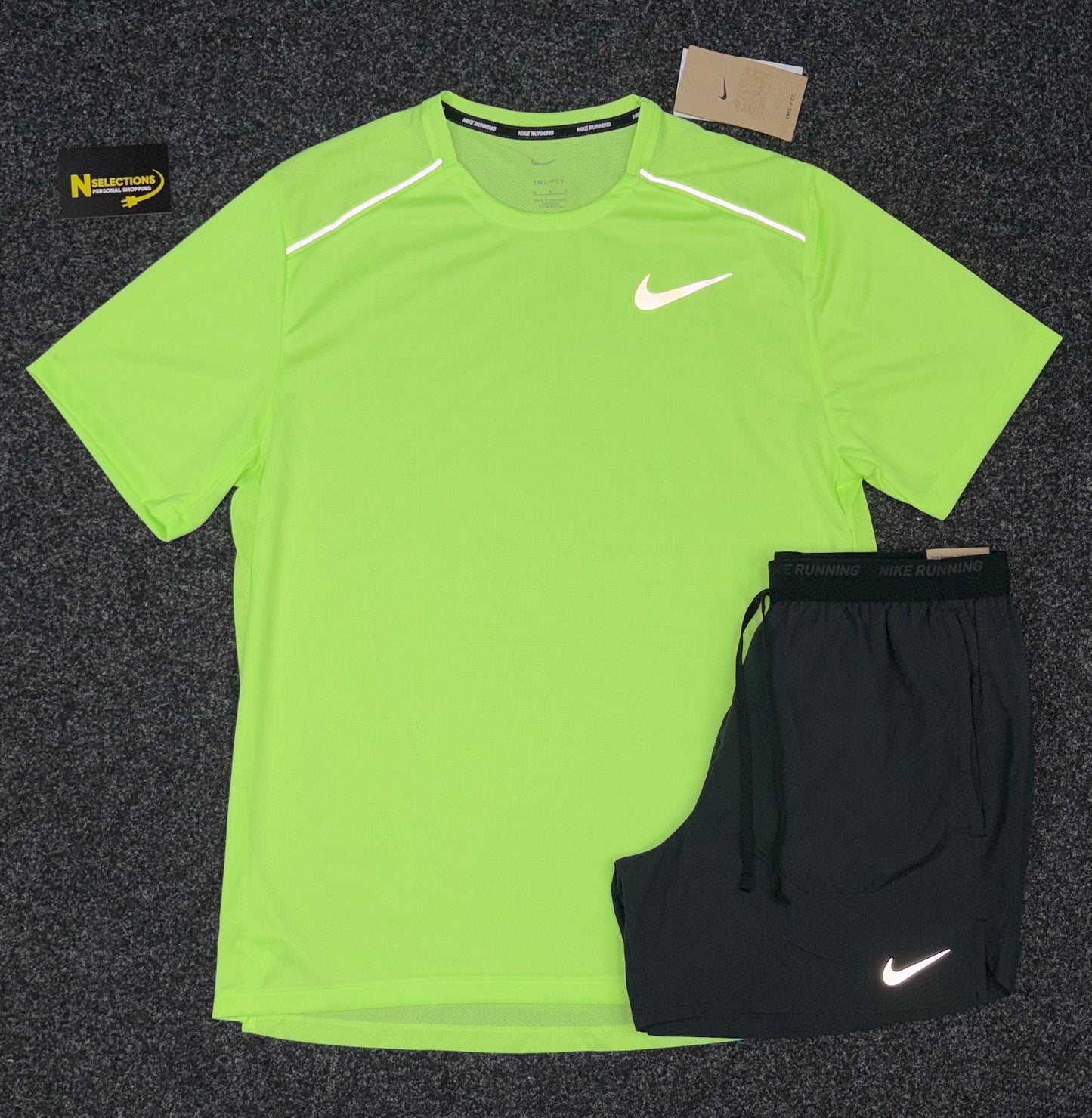 Neon Green Nike Miler Short Set