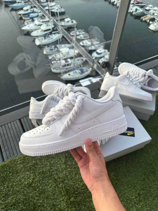Roped AirForce 1 White