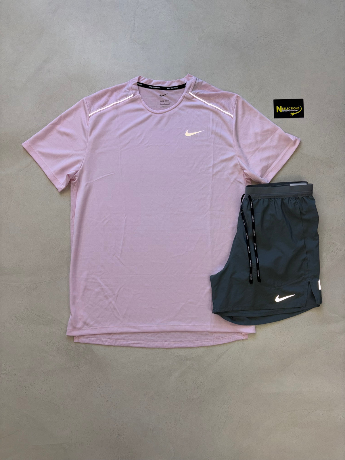 Nike Miler Baby Pink Short Set