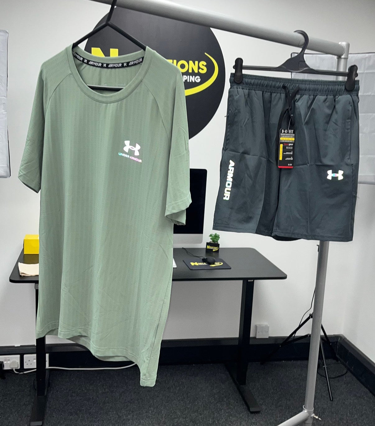 Green/Grey Underarmour Short Set