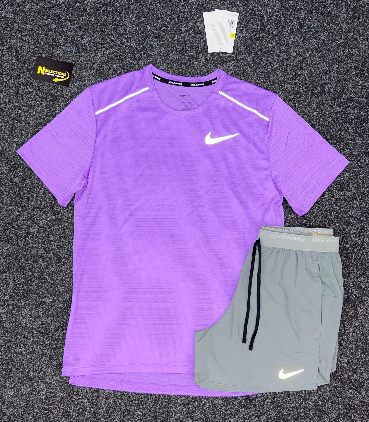 Violet Nike Miler Short Set