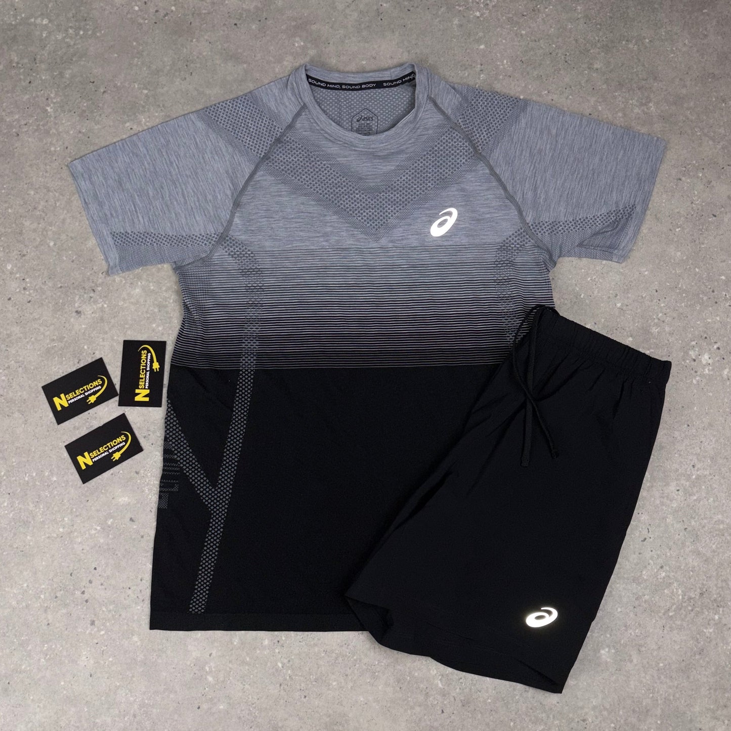 Black/Grey Asics Seamless Set
