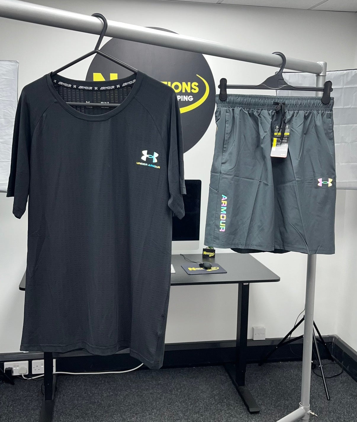 Black/Grey Underarmour Short Set