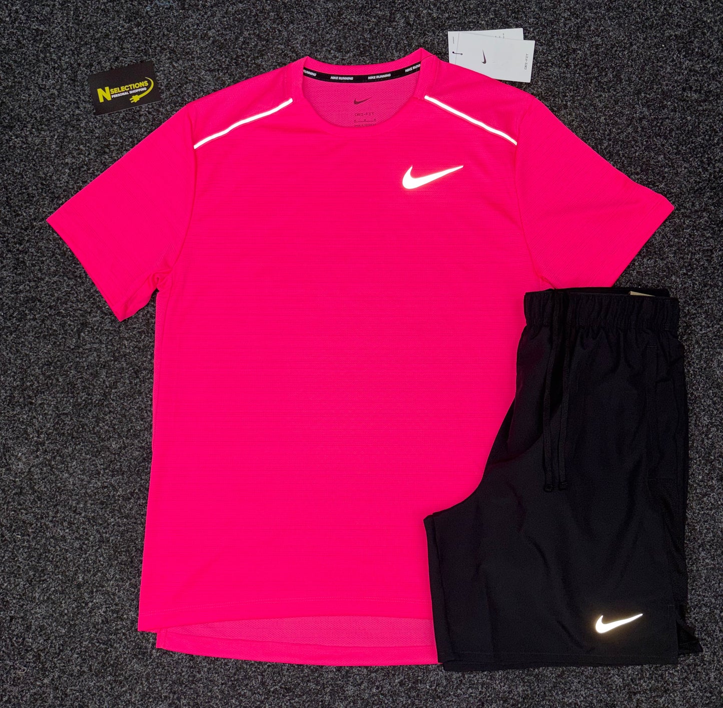 Hot Pink Nike Miler Short Set