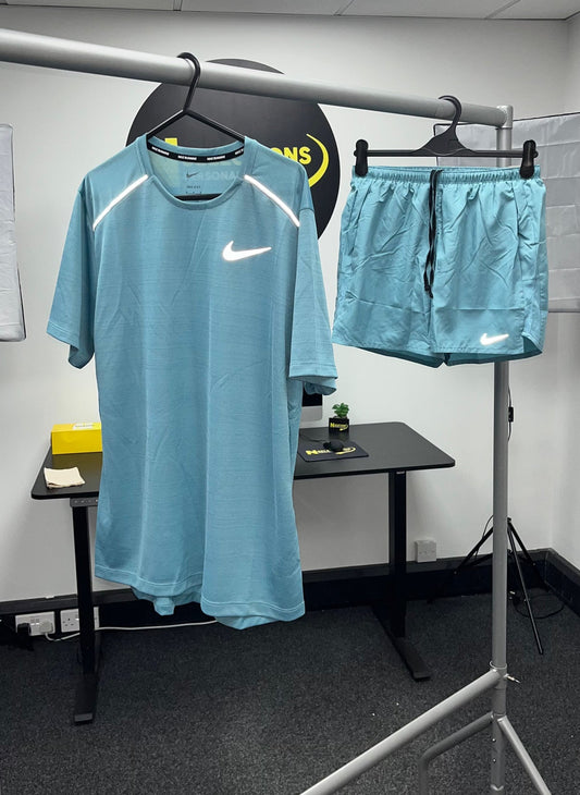 Mineral Blue Nike Miler Short Set