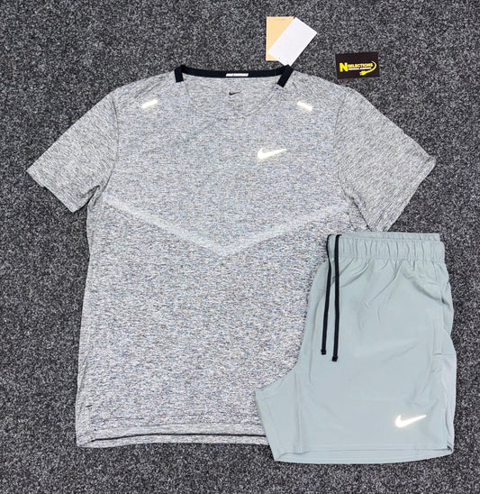 Grey Nike Miler 365 Short Set