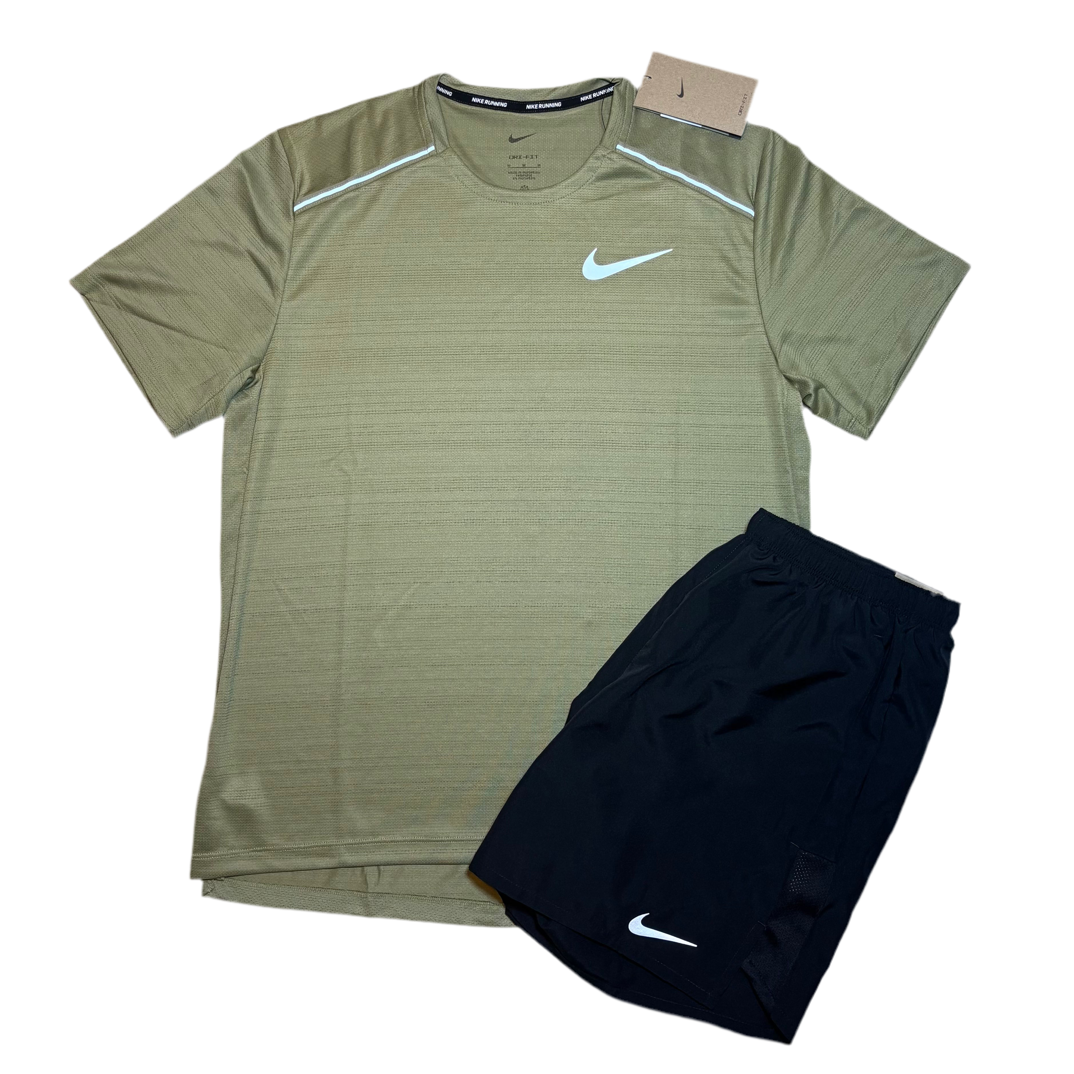 olive green nike set