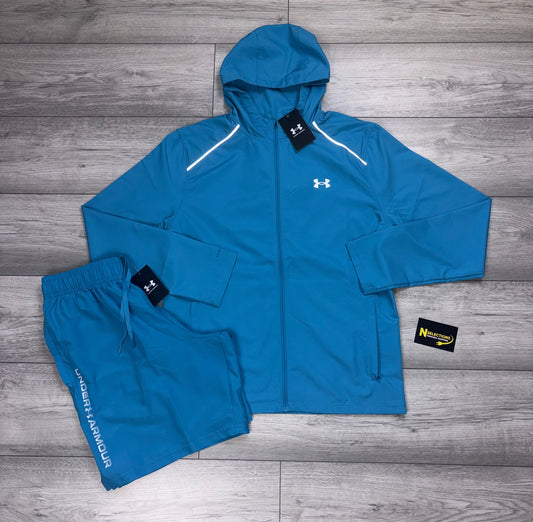 Underarmour Jacket & Short Set “Blue”