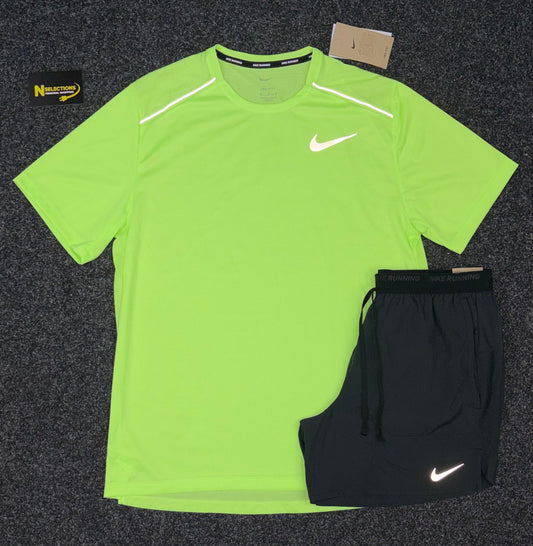 Neon Green Nike Miler Short Set