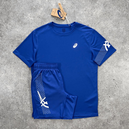 Royal Blue Asics Short Set