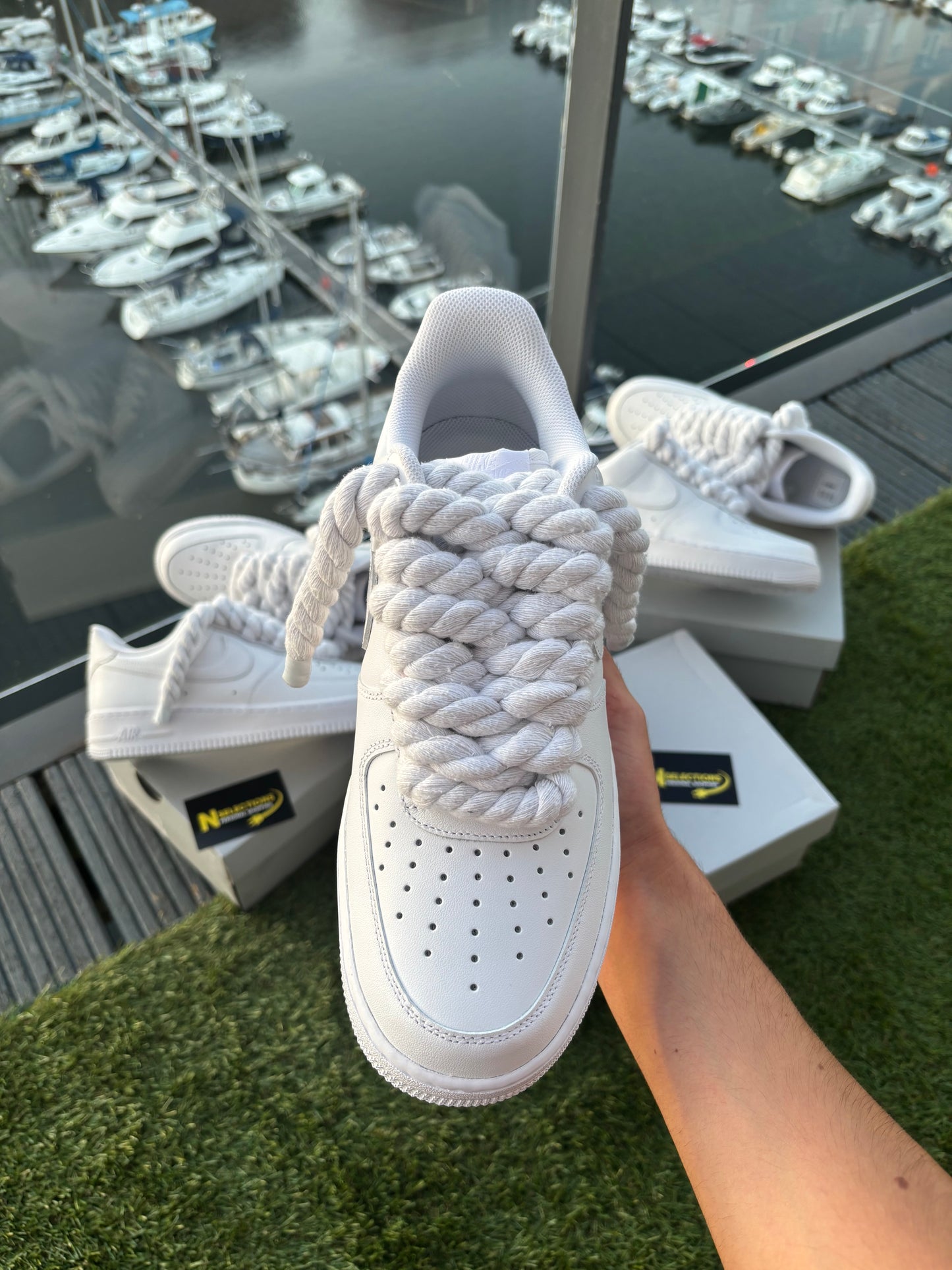 Roped AirForce 1 White