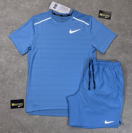 Uni Blue Nike Miler Short Set