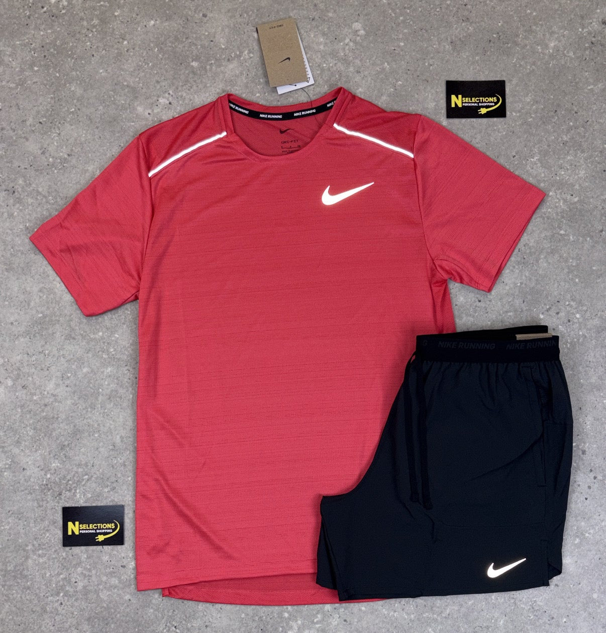 Adobe Pink Nike Miler Short Set