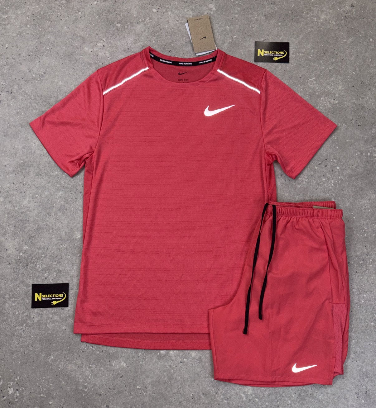 Adobe Pink Nike Miler Short Set