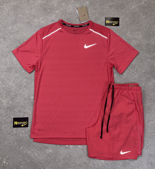 Adobe Pink Nike Miler Short Set