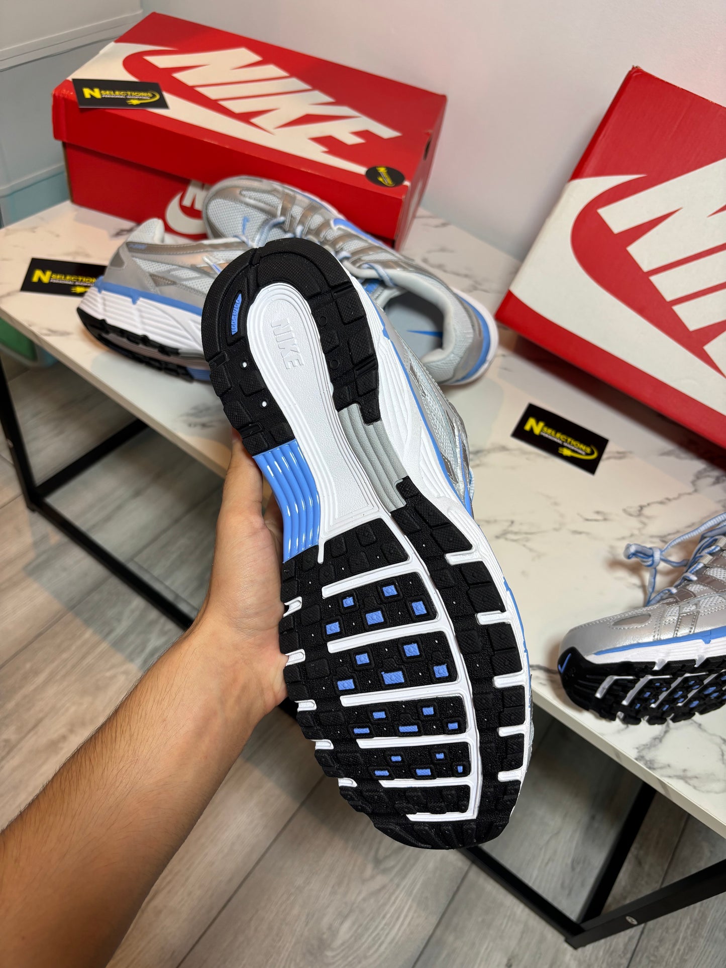 Metallic/Blue Nike P6000