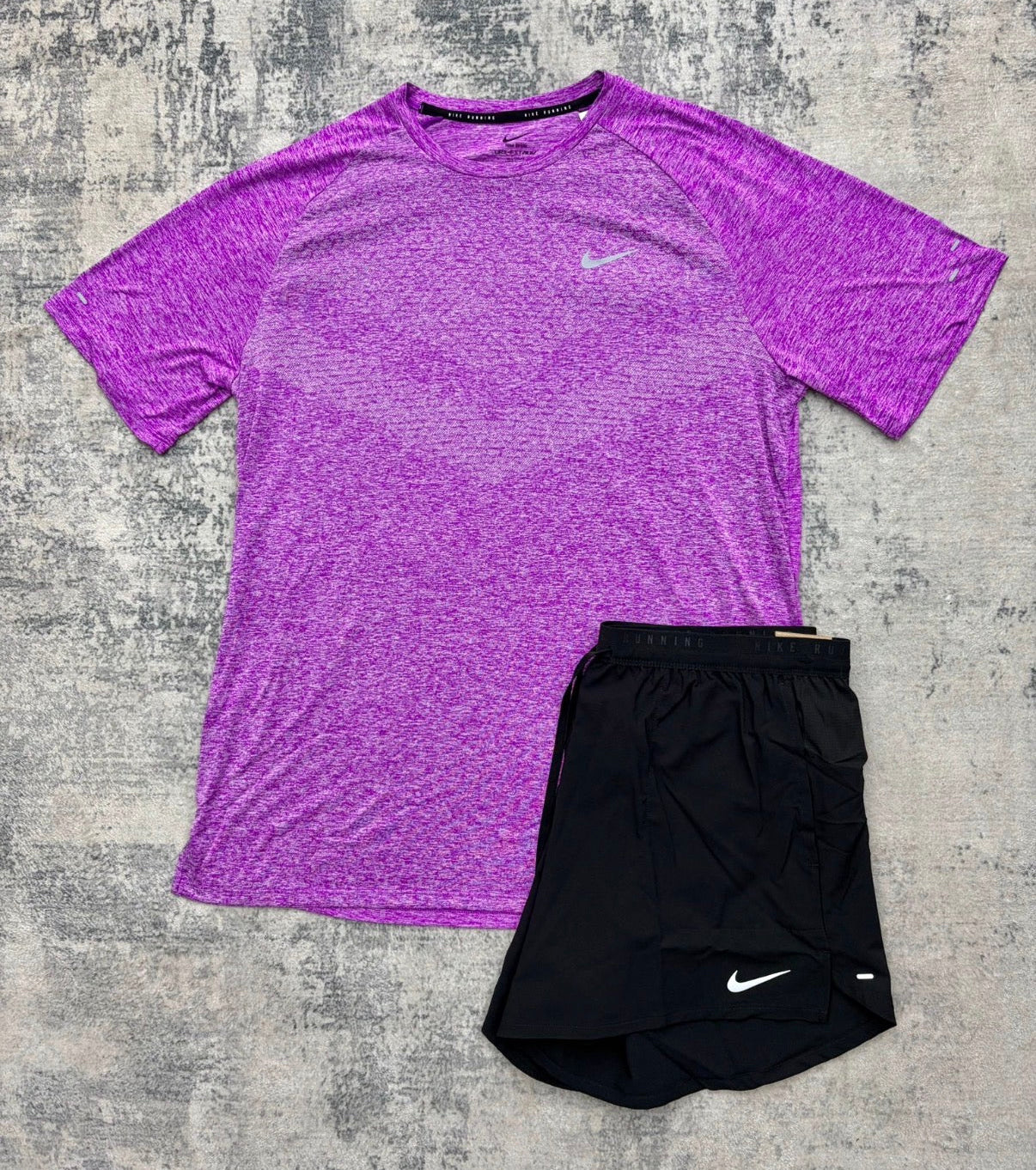 Purple Nike Miler 365 Short Set