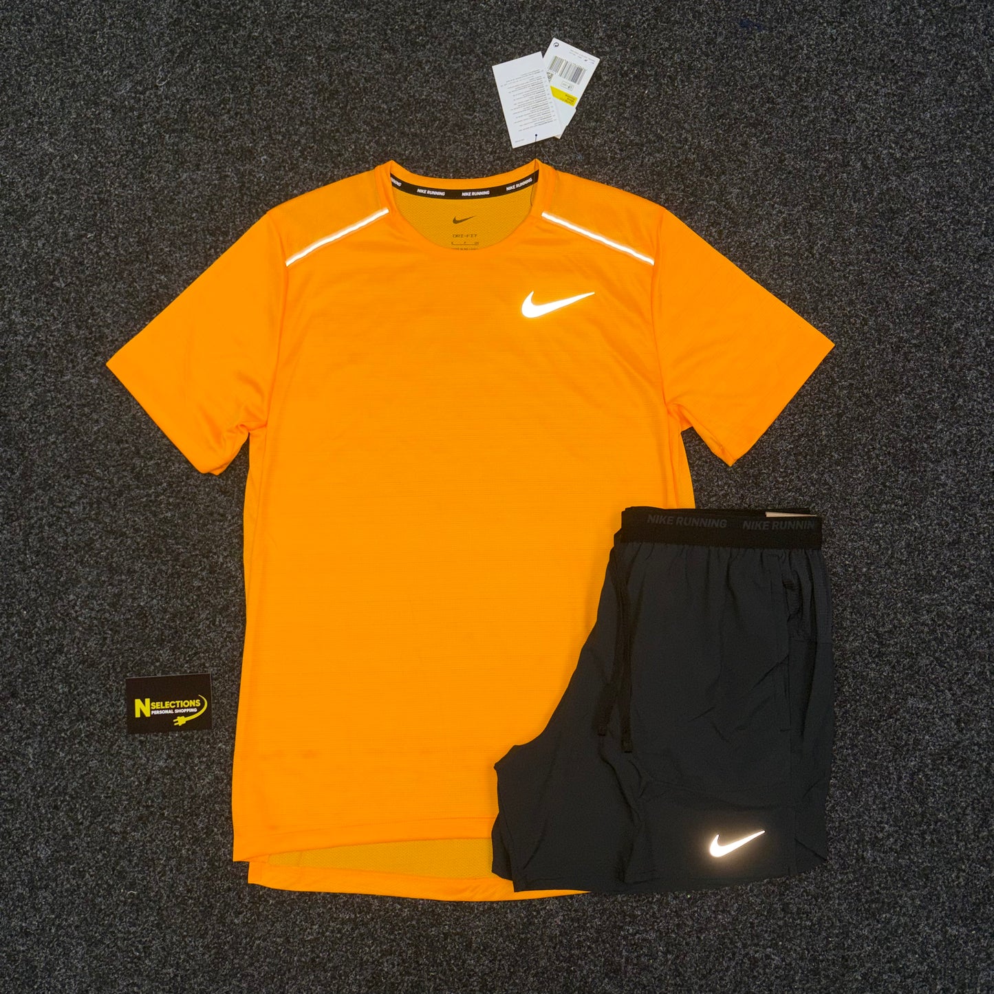 Light Orange Nike Miler Short Set