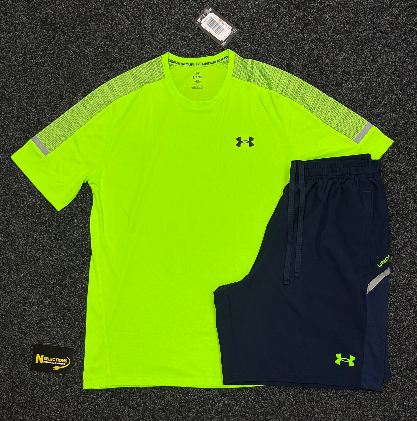 Neon Underarmour Short Set