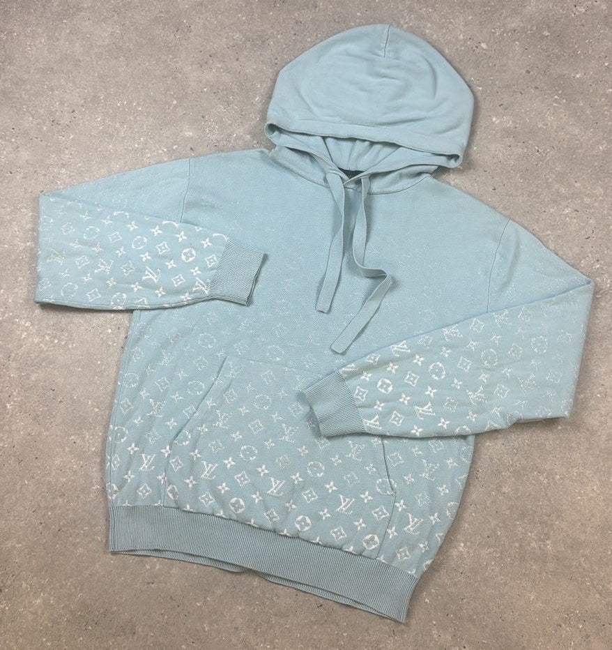 Baby Blue LV Monogram Hoodie (Preowned)