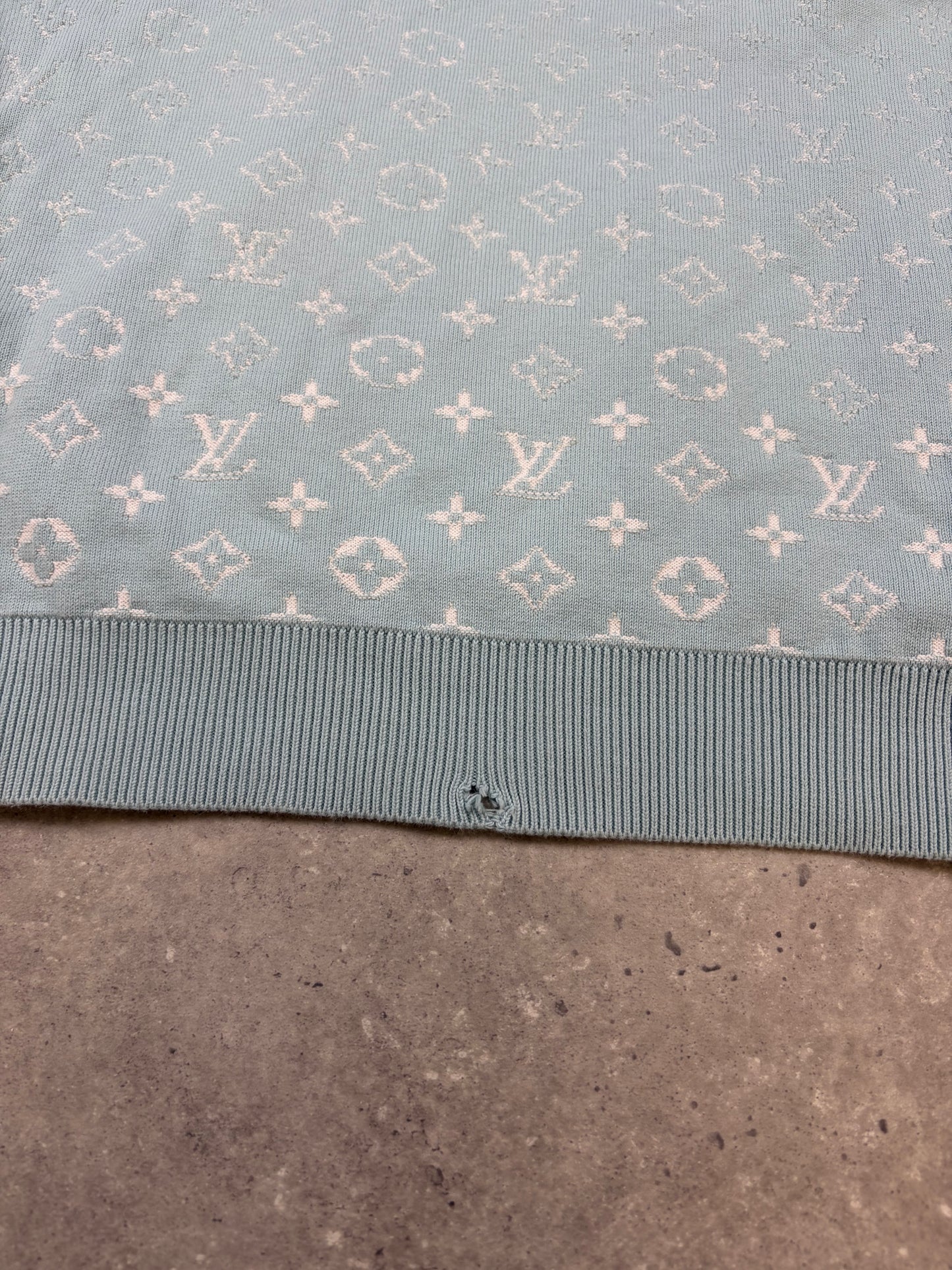Baby Blue LV Monogram Hoodie (Preowned)